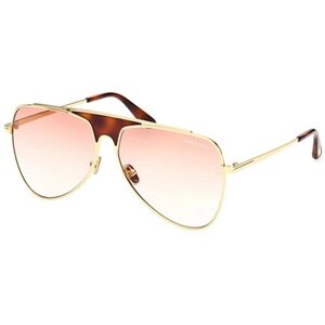 Солнцезащитные очки Tom Ford, авиаторы, оправа: металл, градиентные, золотой