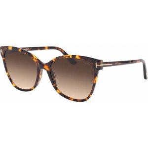 Солнцезащитные очки Tom Ford TF 844 52F, кошачий глаз, оправа: пластик, с защитой от УФ, для женщин, коричневый