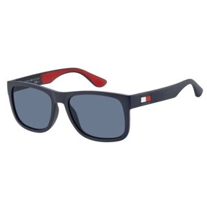 Солнцезащитные очки TOMMY HILFIGER, прямоугольные, с защитой от УФ, для мужчин, черный