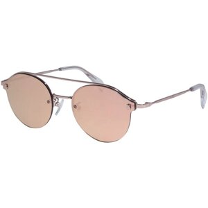 Солнцезащитные очки Tous, оправа: металл, зеркальные, для женщин, розовый