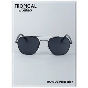 Солнцезащитные очки Tropical, авиаторы, оправа: металл, с защитой от УФ, для женщин, черный
