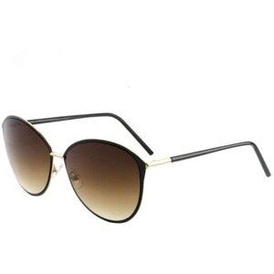 Солнцезащитные очки Tropical, бабочка, оправа: металл, градиентные, для женщин, коричневый