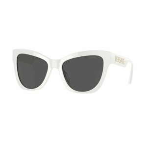 Солнцезащитные очки Versace, кошачий глаз, с защитой от УФ, для женщин, белый