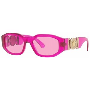 Солнцезащитные очки Versace, овальные, с защитой от УФ, фиолетовый