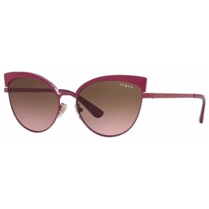 Солнцезащитные очки Vogue eyewear, кошачий глаз, оправа: металл, для женщин, розовый