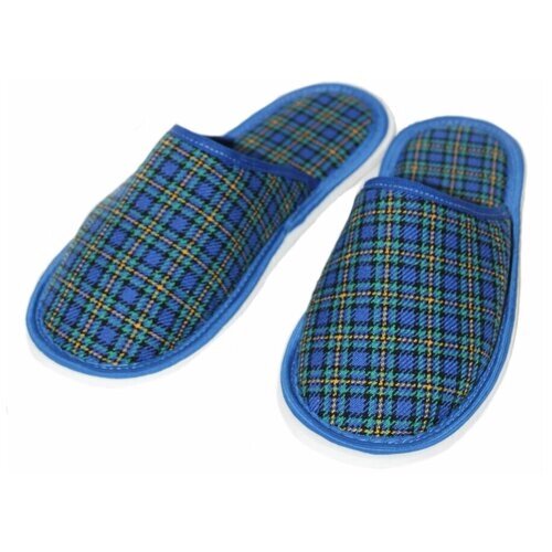 Тапочки ivshoes, текстиль, нескользящая подошва, размер 36-37, синий