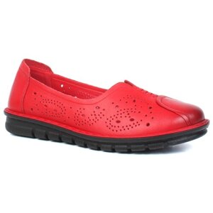 Туфли Baden, натуральная кожа, перфорированные, размер 37, красный
