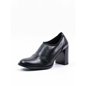 Туфли MADELLA, демисезонные, натуральная кожа, полнота F, размер 38, черный