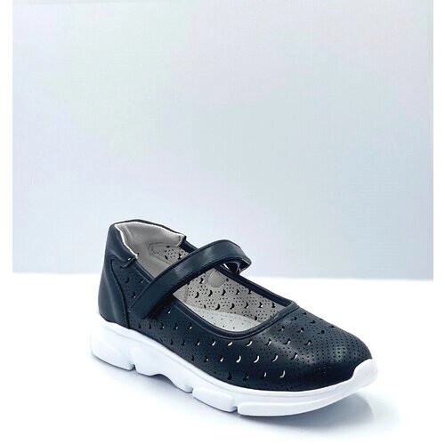 Туфли школьные для девочек FESS, размер 37, черный