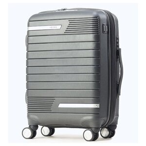 Умный чемодан NEEBO, 44 л, размер S, черный, серебряный