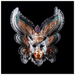 Венецианская маска "Бабочка" 25см микс
