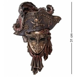 Венецианская маска Veronese "Пират"цвет бронзовый) WS-324