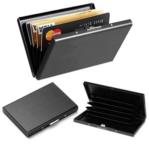 Визитница для банковских карт, футляр для кредитных пластиковых карточек, кардхолдер, черный, Universal-Sale