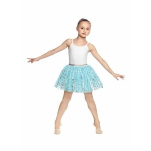 Юбка для танцев и гимнастики ALIERA, размер 32, голубой