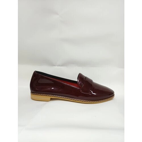 Женские туфли бордовые без подкладки Respect VS74-105293, лак, размер 39