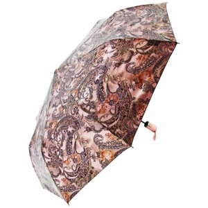 Женский складной зонт Popular Umbrella автомат 412И/серый