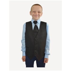 Жилет с галстуком Школьный для мальчика TUGI арт. 622.8 черный (164 см (14 лет