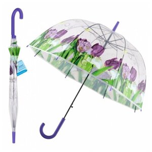 Зонт "Фиолетовый букет"полуавтомат) D80см
