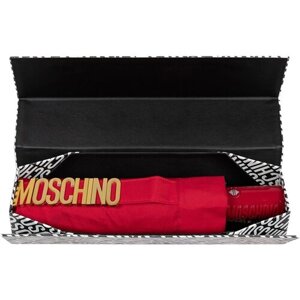 Зонт MOSCHINO, автомат, 2 сложения, купол 96 см., 8 спиц, система «антиветер», для женщин, красный