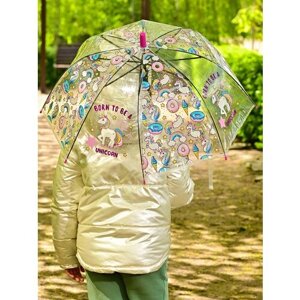 Зонт Rain-Proof, полуавтомат, купол 75 см., для девочек, розовый