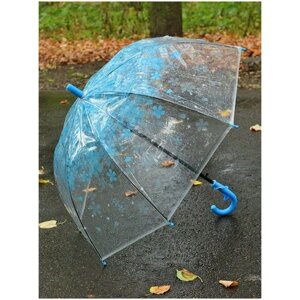 Зонт Rain-Proof, полуавтомат, купол 77 см., для девочек, голубой