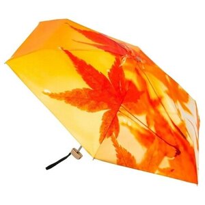 Зонт RainLab, механика, 5 сложений, купол 94 см., 6 спиц, для женщин, оранжевый