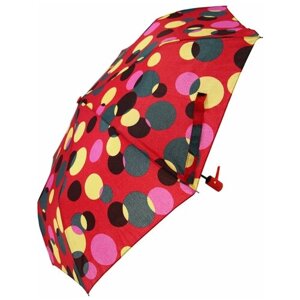 Зонт-шляпка Rainbrella, полуавтомат, 3 сложения, купол 103 см., 8 спиц, система «антиветер», чехол в комплекте, для женщин, красный, голубой