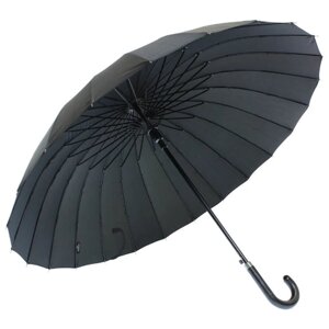 Зонт трость "Large umbrella" 16 спиц, купол 130 см с кожаной ручкой