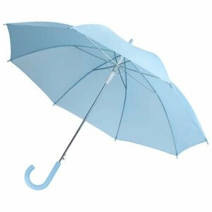 Зонт-трость molti, полуавтомат, 8 спиц, для женщин, голубой