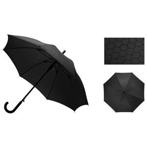 Зонт-трость полуавтомат, купол 101 см., проявляющийся рисунок, черный