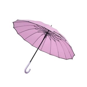 Зонт-трость полуавтомат, система «антиветер», чехол в комплекте, для женщин, фиолетовый