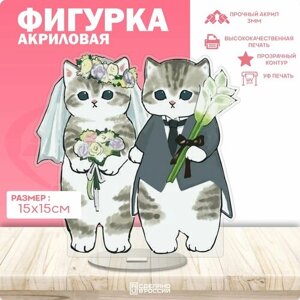 Акриловая фигурка милые котики свадебная фигурка