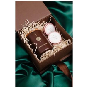 Ароматическая свеча "GOODBYE NEGATIVE" с деревянным фитилем и посланием в подарочной коробке
