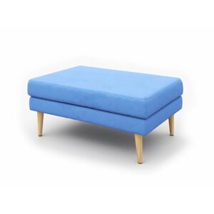 Банкетка Soft Element Корс-1 с мягким сидением, в прихожую, в спальню, велюр, голубой, стиль современный лофт