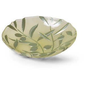 Блюдо Fissman Olive, 21х4 см, зеленый (стекло) (13984)