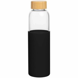 Бутылка для воды спортивная в чехле Onflow, черная