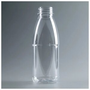 Бутылка одноразовая молочная «Универсал», 500 мл, с широким горлышком 0,38 см, цвет прозрачный, 100 штук