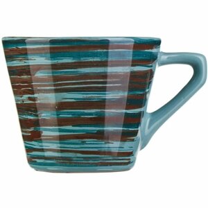 Чашка чайная Борисовская Керамика Скандинавия 250мл, 80х80х65мм, керамика, голубой-коричневый