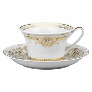 Чашка чайная с блюдцем Rosenthal Versace Медуза Гала 220 мл, фарфор