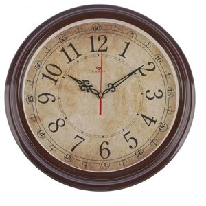 Часы настенные кварцевые Рубин Классика Ретро 2918892, коричневый