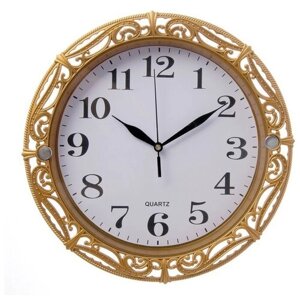 Часы настенные, серия: Классика, "Джоана", d-30 см, бронза 2586587