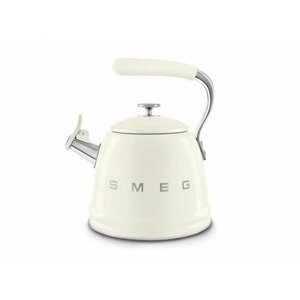 Чайник для плиты SMEG CKLW2001CR со свистком, кремовый, 2,3л