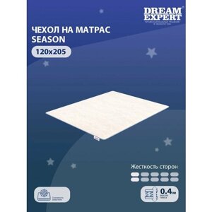 Чехол для матраса защитный сезонный DreamExpert Season 120x205 на резинках по углам, Овечья шерсть, высотой до 25 см, защитный чехол на матрас, Наматрасник-чехол