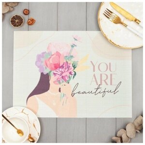 Доляна Салфетка на стол Доляна "You are beautiful" ПВХ 40*29см
