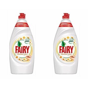 Fairy Средство для мытья посуды Нежные руки Ромашка и витамин Е 900 мл, 2 уп.
