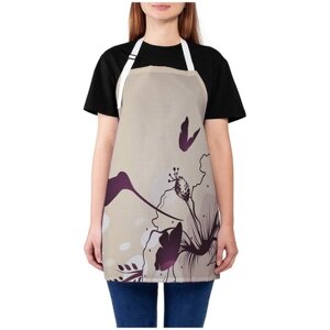 Фартук женский для готовки JoyArty "Птичка колибри на цветке", универсальный размер