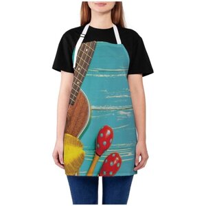Фартук женский для готовки JoyArty "Веселье с укулеле", универсальный размер