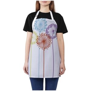 Фартук женский для готовки JoyArty "Зонтичные цветы", универсальный размер