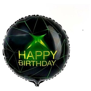 Фольгированный шар 18"Happy birthday", круг
