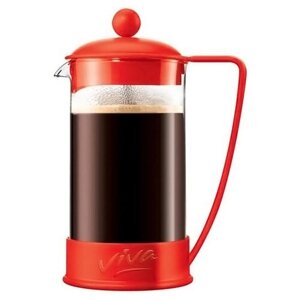 Френч-пресс Barouge Viva-LaCafe (0.6 л) красный 19.5 см 0.6 л